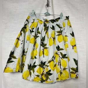 Grace Karin Lemon Print A-Line Skirt